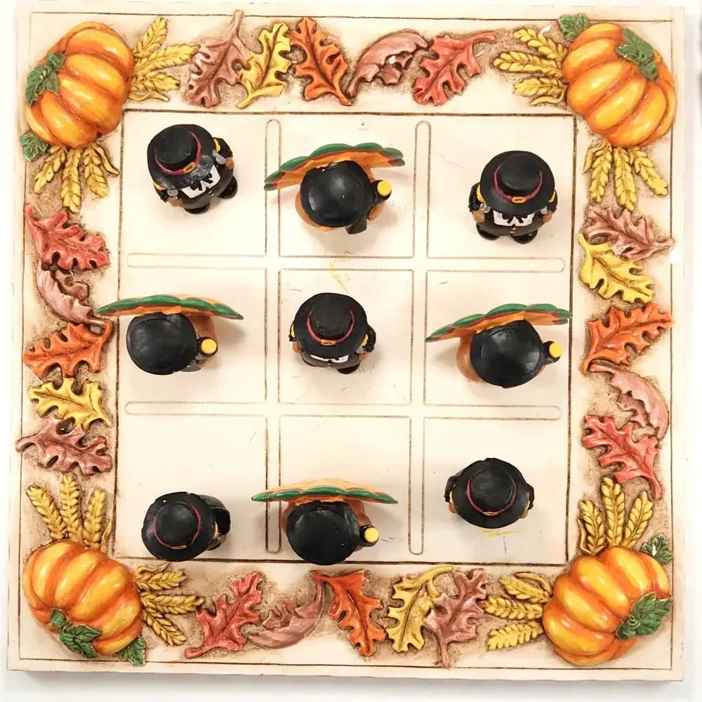 Yankee Candle Boney Bunch Thanksgiving Turkey Checkers Set – Fall Table Décor